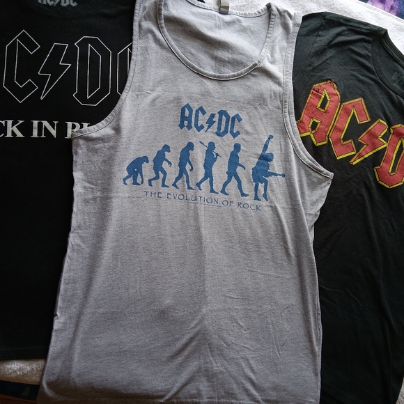 AC/DC rock band t-shirt/tank top bundle men's sz Medium - Picture 3 of 9